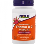 Витамины Vitamin D3 5000ME 120 soft от NOW