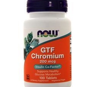 GTF Chromium 200 mcg 100 капс от NOW