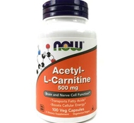 Acetyl L-Carnitine 500mg 100 капс от NOW